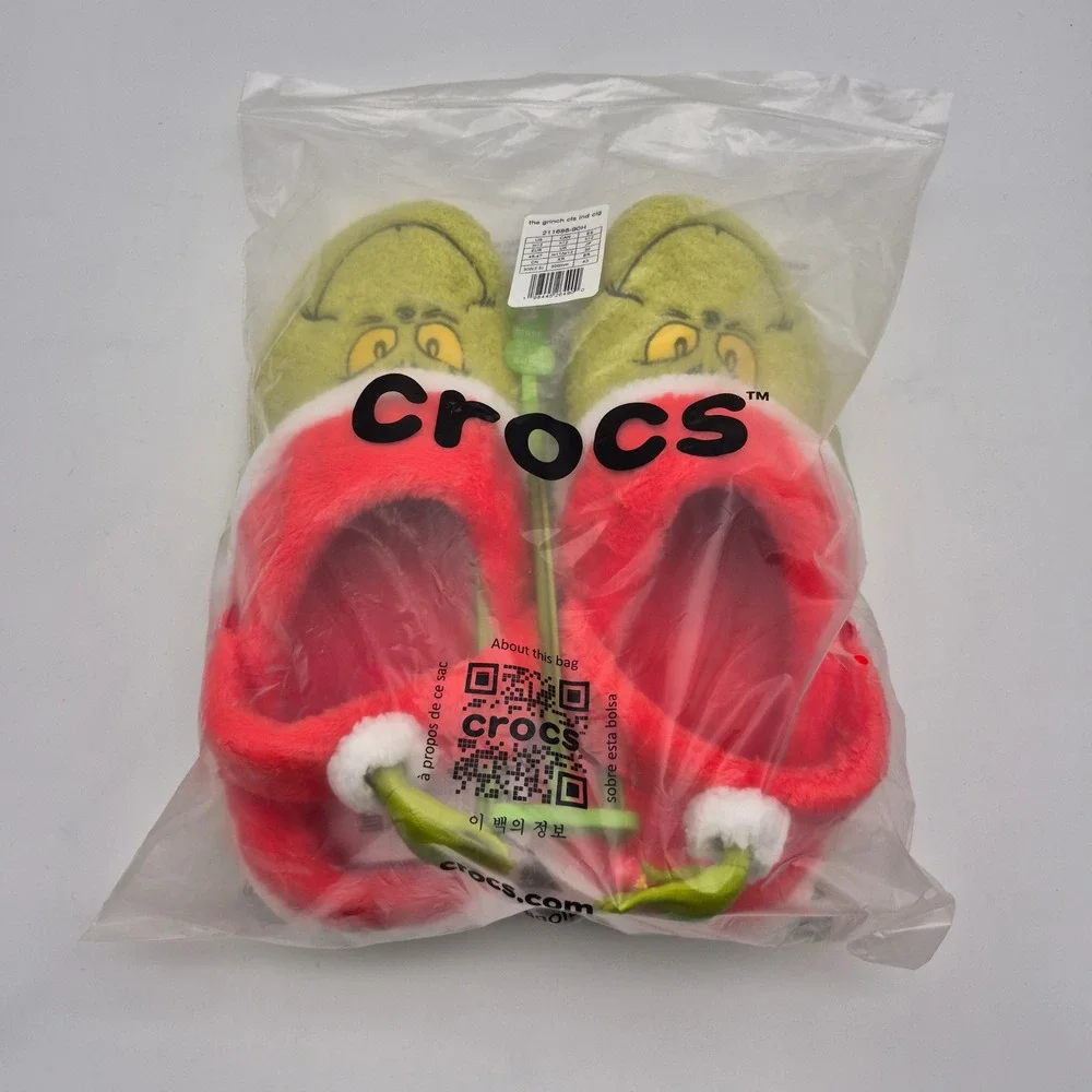 Crocs The Grinch Classic Lined Clogs Men's Size 12 Shoes Unisex Casual Green